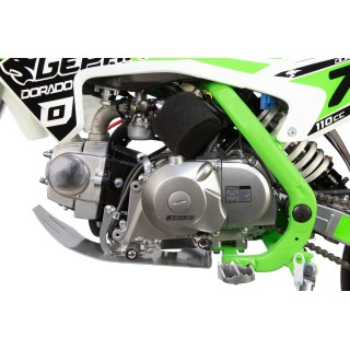 Moto110cc supermotard verte semi automatique