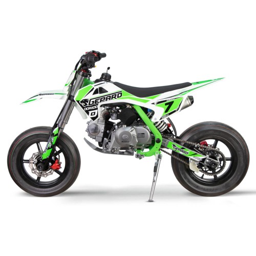 Moto110cc super motard verte semi automatique