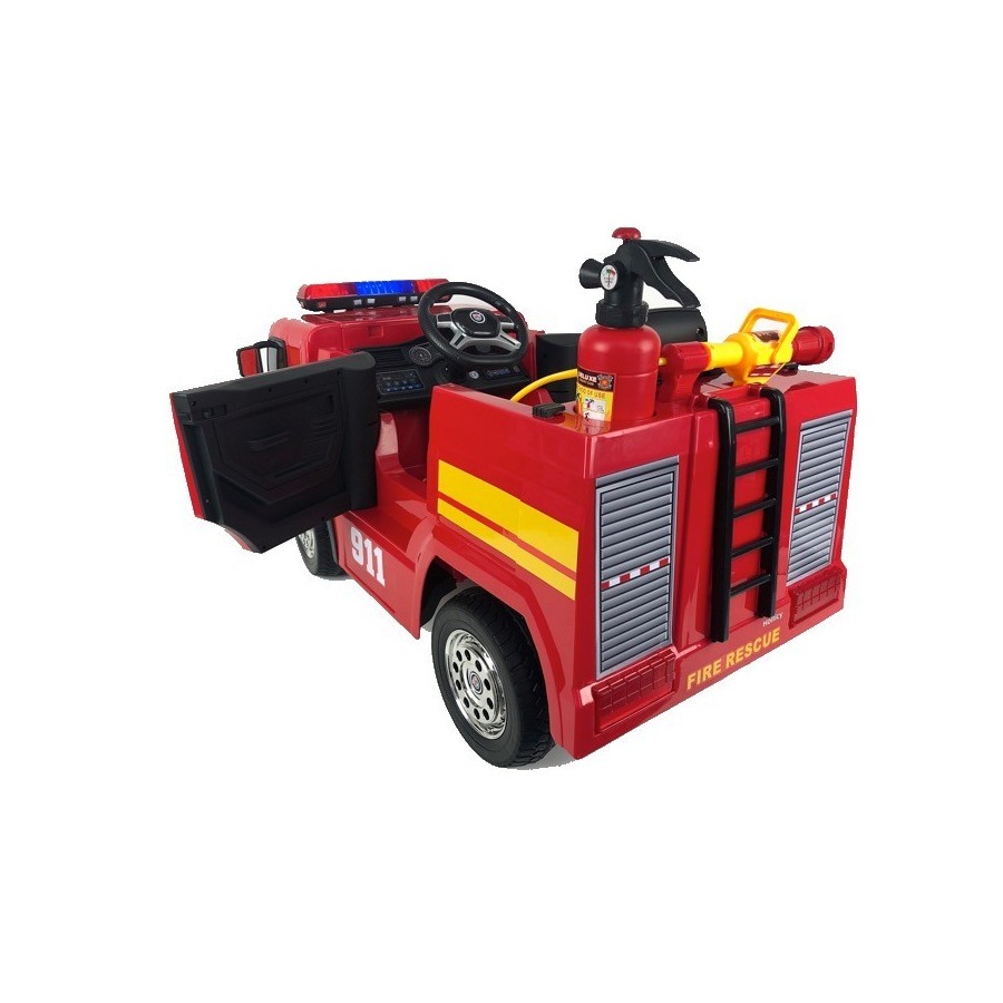 Camion Électrique Enfant Pompier 22W / 6V Rouge KINGTOYS