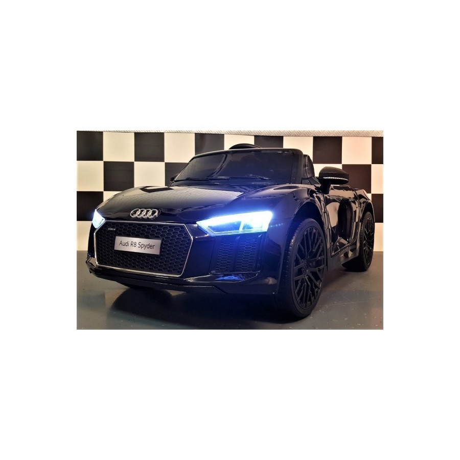 Audi R8 spyder noir , voiture Electrique enfants
