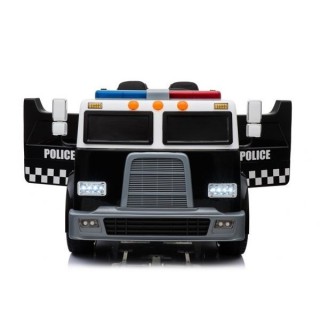 Camion électrique 2 places 2 x 12V Police Noire