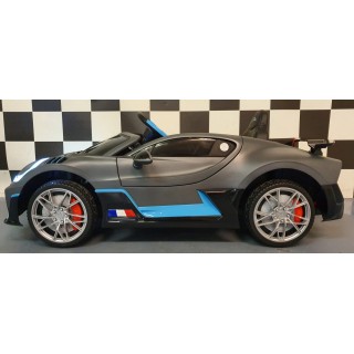 Voiture enfant Bugatti Divo 12 volts gris/bleu